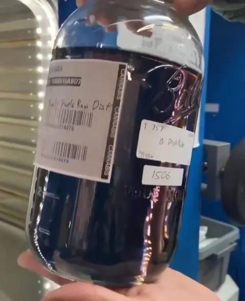 Deep purple cannabis resin — natural color from anthocyanin-rich cannabis strains