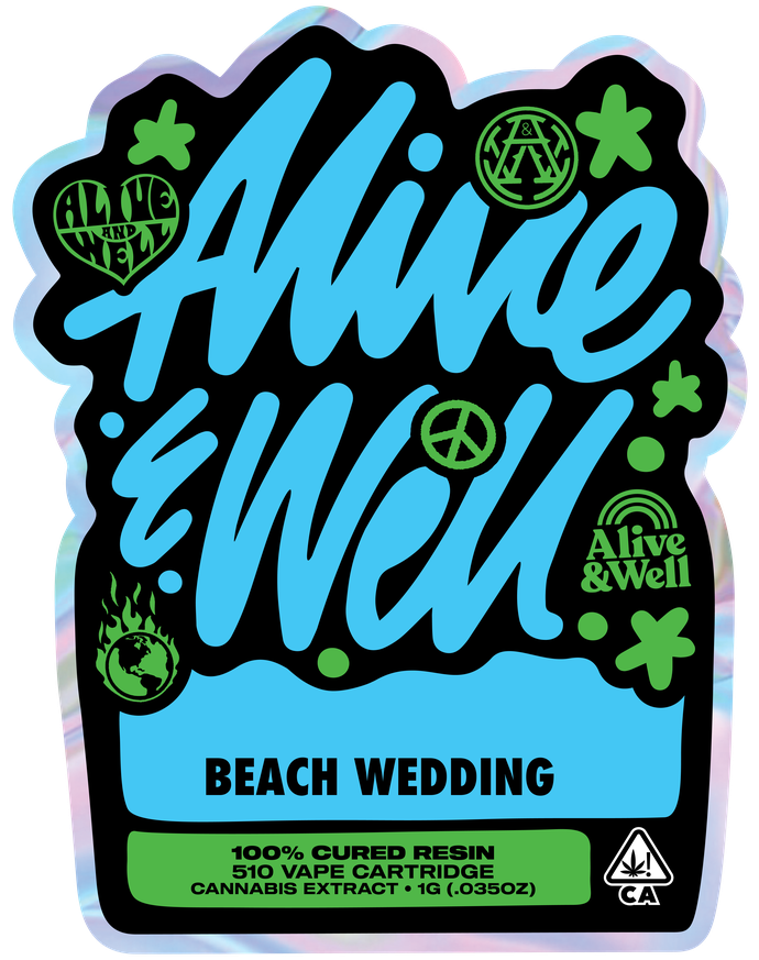 Beach Wedding indica — Alive & Well Cured Resin Cannabis Vape Cartridge