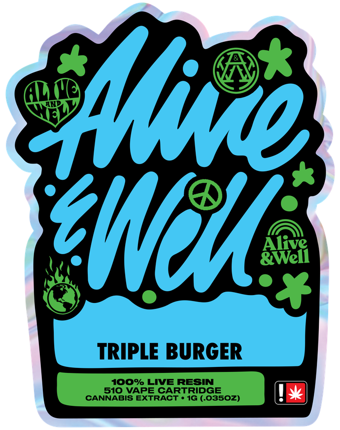 Triple Burger indica — Alive & Well Live Resin Cannabis Vape