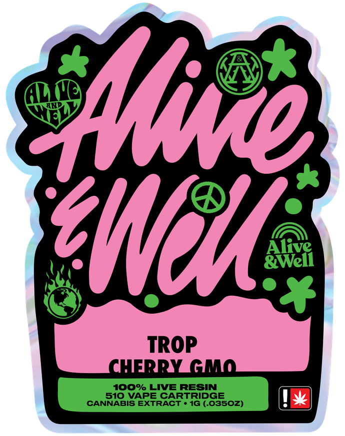 Trop Cherry GMO hybrid — Alive & Well Live Resin Cannabis Vape